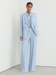 Reiss Blue Magda Wide-Leg Suit Trouser - Image 6 of 7
