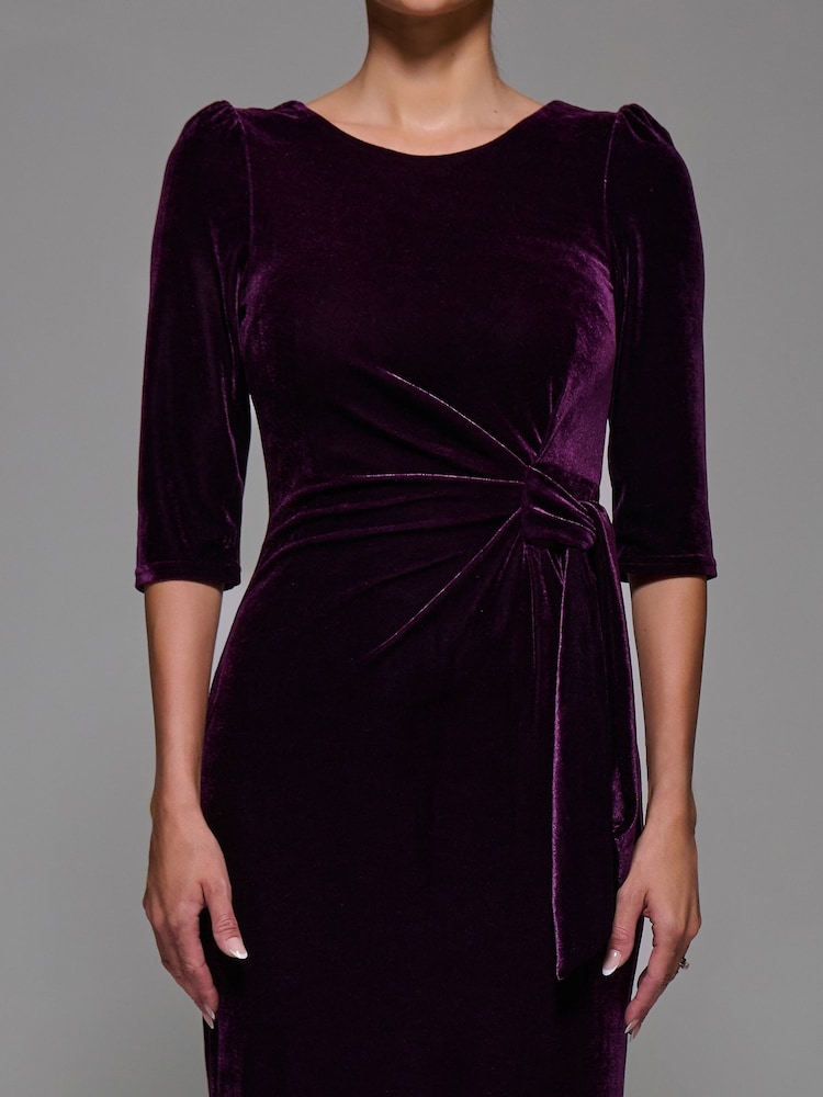 purple velvet bodycon dress Electric Plum Square Neck Bodycon Dress