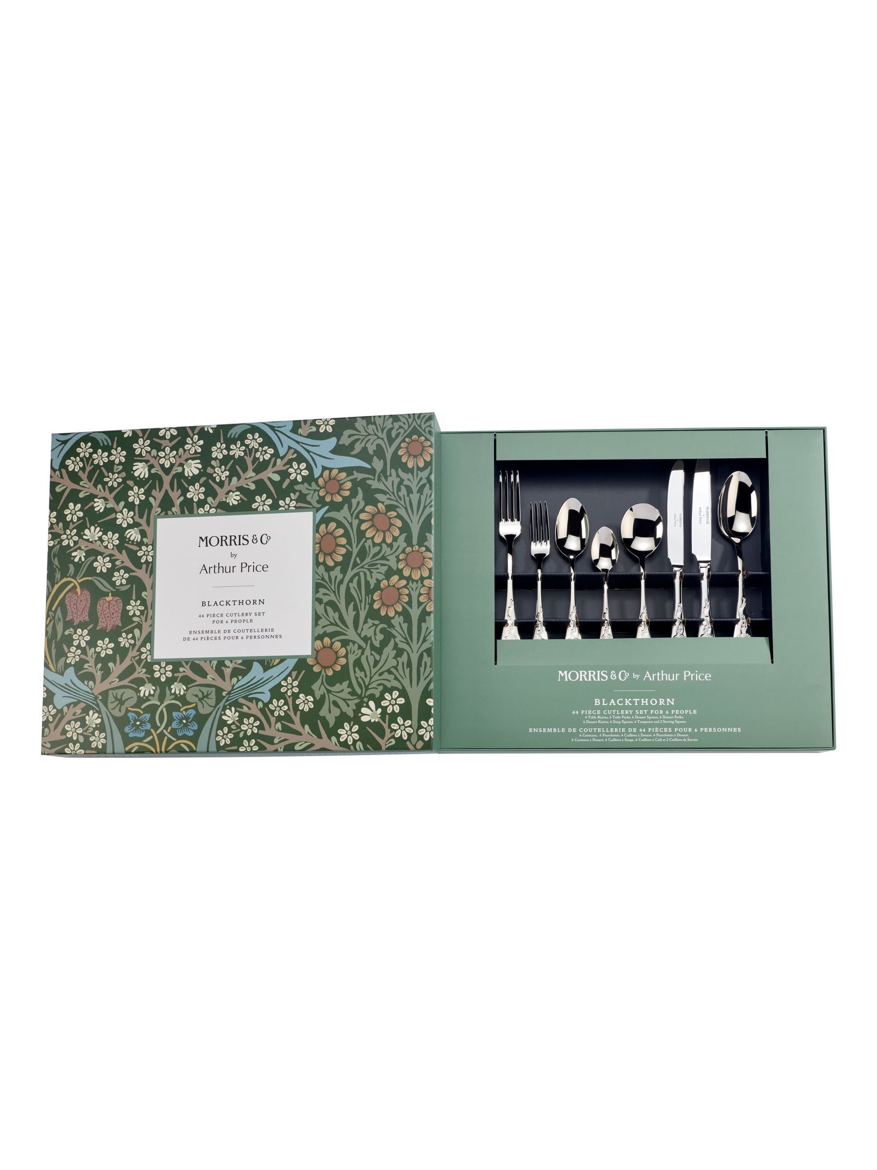 Buy Arthur Price Silver Blackthorn 44 Piece Cutlery Set from the Buy Arthur Price Silver Blackthorn 44 Piece Cutlery Set from the