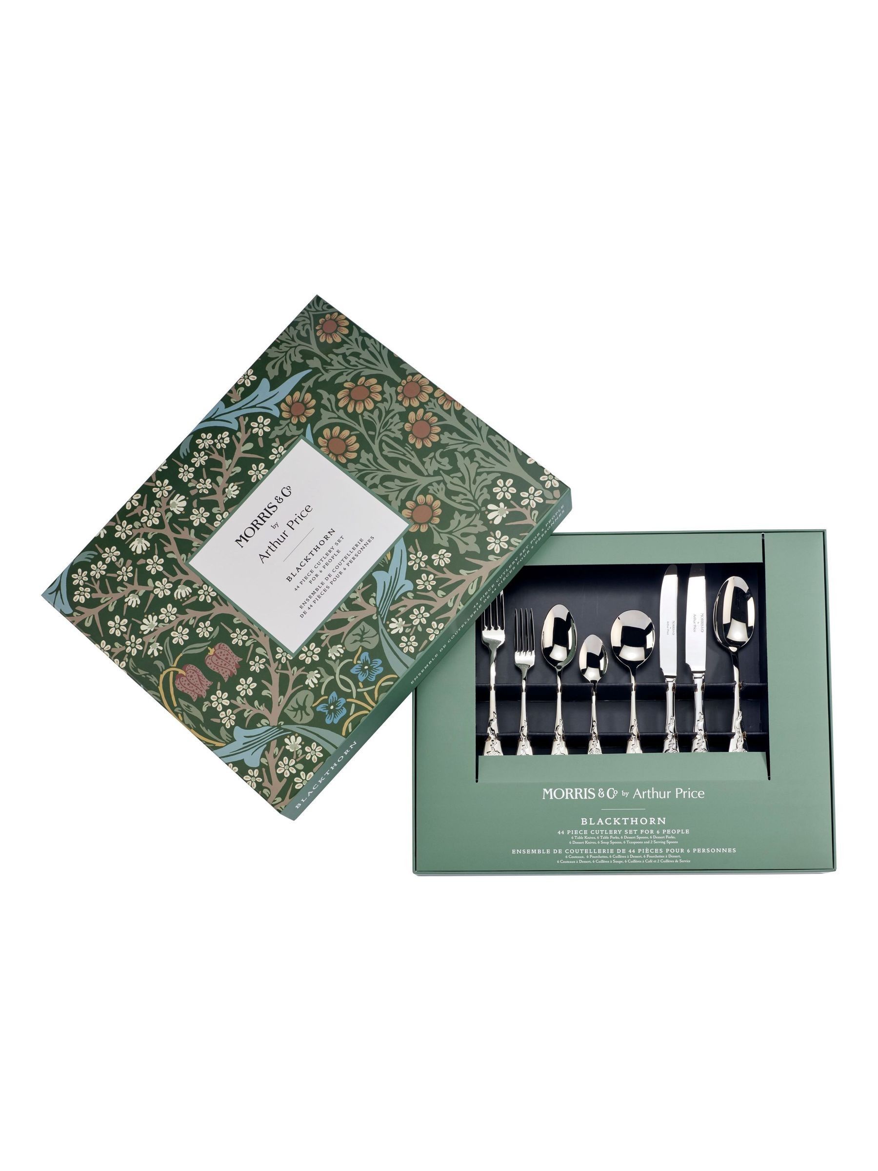 Buy Arthur Price Silver Blackthorn 44 Piece Cutlery Set from the