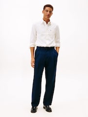 Tommy Hilfiger White Regular Fit Pinstripe Oxford Shirt - Image 3 of 5