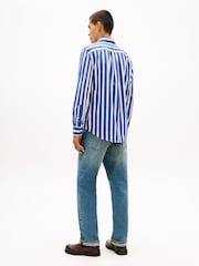 Tommy Hilfiger Blue Flex Regular Fit Stripe Shirt - Image 2 of 5