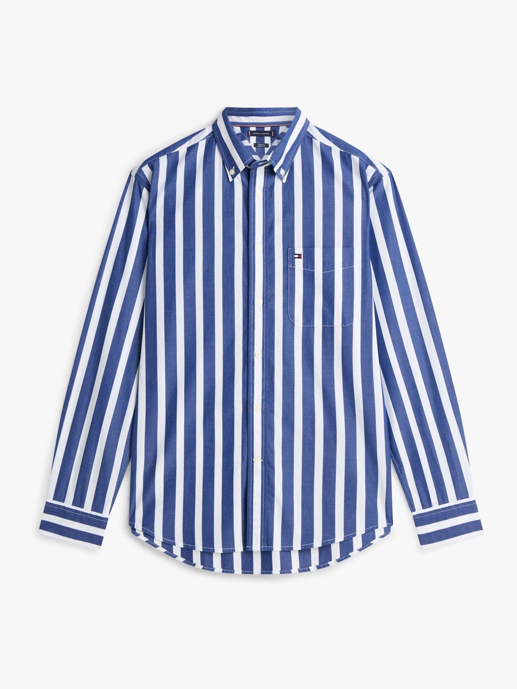 Buy Tommy Hilfiger Blue Flex Regular Fit Stripe Shirt from Next USA