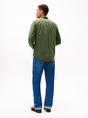 Tommy Hilfiger Green TH Flex Regular Fit Tattersall Check Shirt - Image 2 of 5