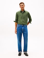 Tommy Hilfiger Green TH Flex Regular Fit Tattersall Check Shirt - Image 3 of 5