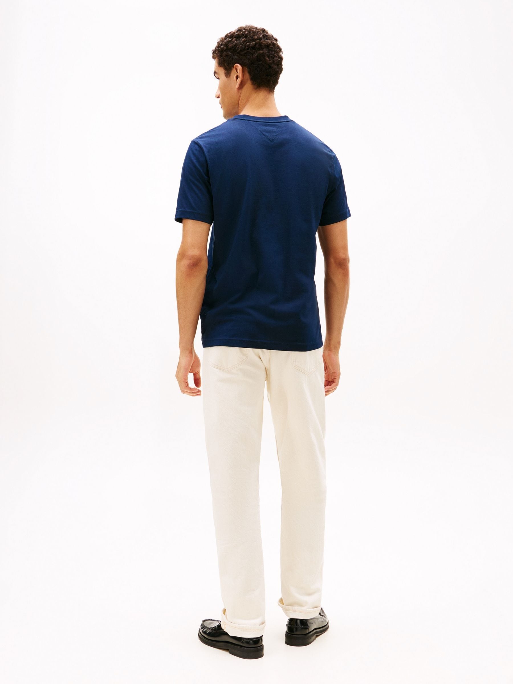 Buy Tommy Hilfiger Blue Photo Print Jersey Crew Neck T-Shirt from