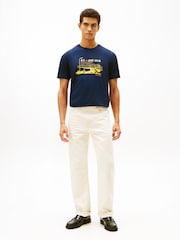 Tommy Hilfiger Blue Photo Print Jersey Crew Neck T-Shirt - Image 3 of 5