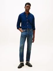 Tommy Hilfiger Blue Flex Dobby Slim Fit Shirt - Image 3 of 5