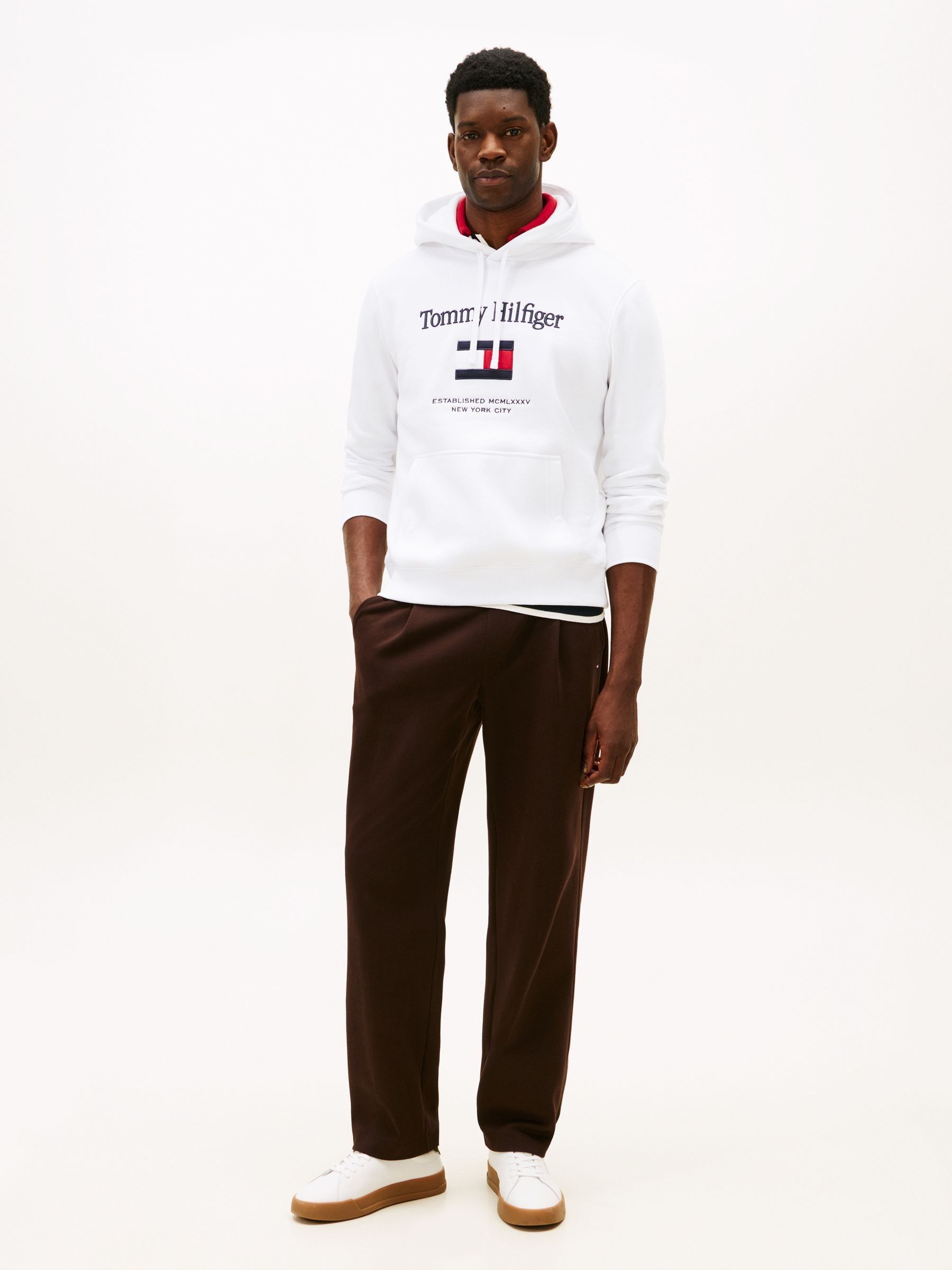 Next：日本 ホワイト - Tommy Hilfiger ロゴ刺繍 フレックス フリース