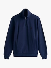 Tommy Hilfiger Blue Performance Quarter Zip Intechno Knit Jumper - Image 5 of 5