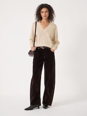 Hush Gold Gracey V-Neck Metallic Jumper - Image 2 of 4