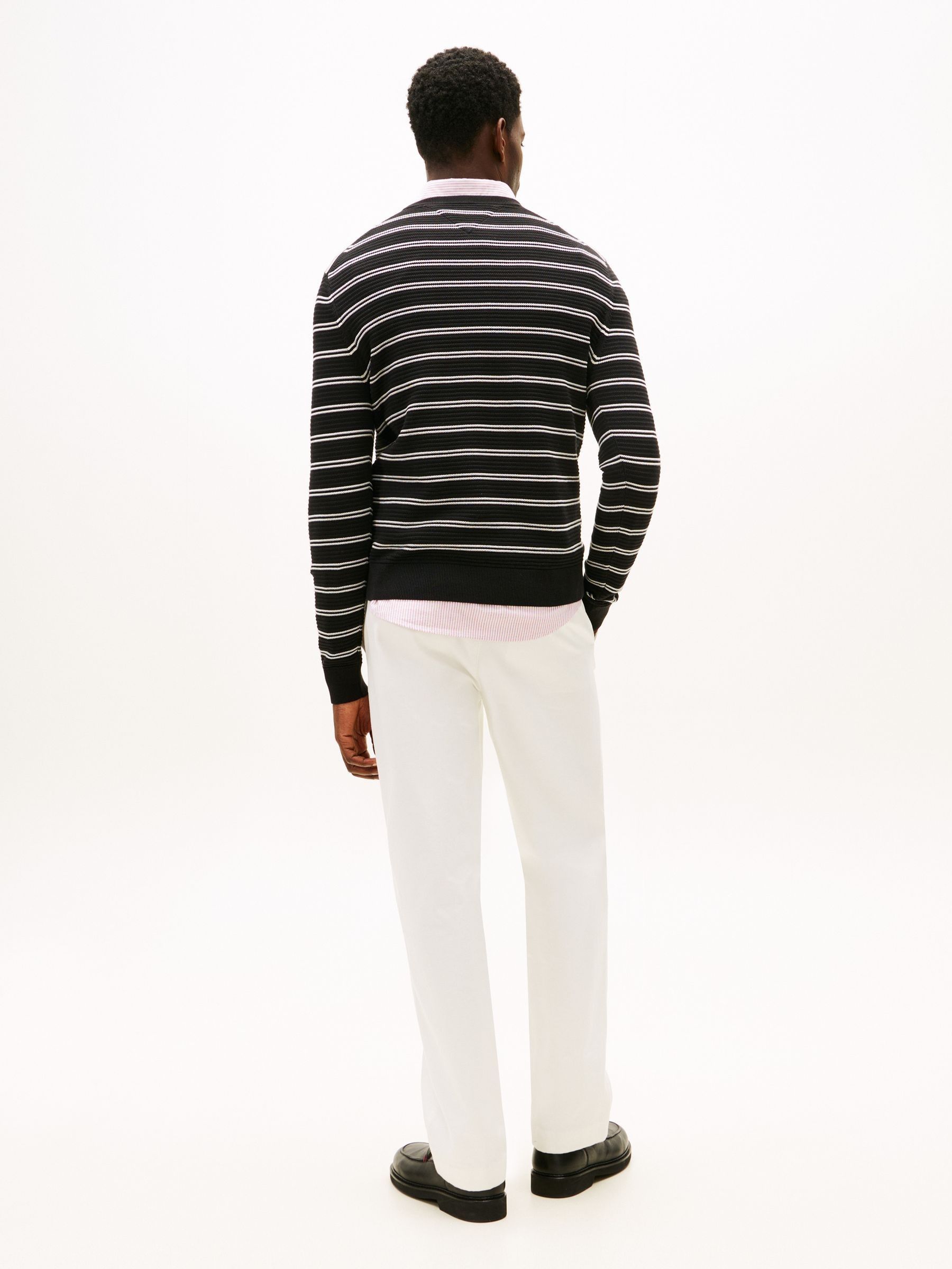 Buy Tommy Hilfiger Black Textured Knit Crew Neck Jumper from Next USA