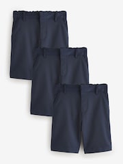 Clarks Blue 3 Pack Fastening Regular School Shorts - Image 1 of 8