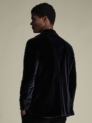 Charles Tyrwhitt Blue Italian Velvet Slim Fit Jacket - Image 3 of 5