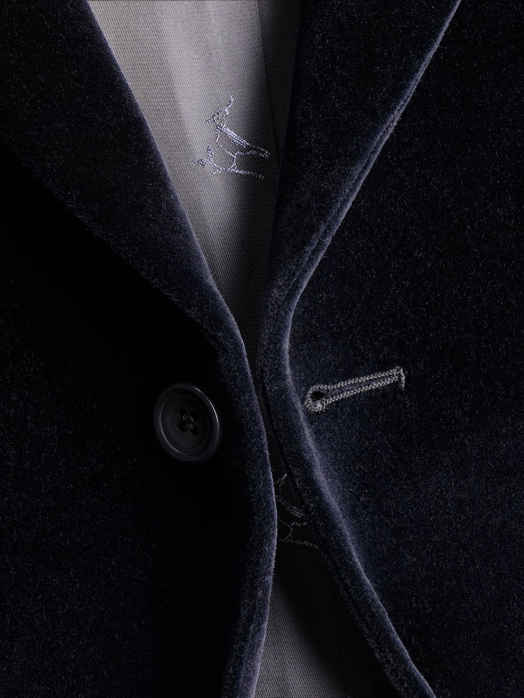 Charles Tyrwhitt Blue Italian Velvet Slim Fit Jacket - Image 5 of 5