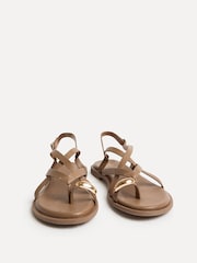 Linzi Brown Zyra Strappy Toe Ring Flat Sandals - Image 4 of 5