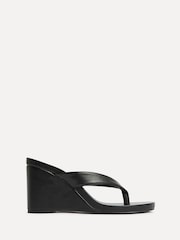 Linzi Black Joia Toe Post Platform Wedge Sandals - Image 2 of 6