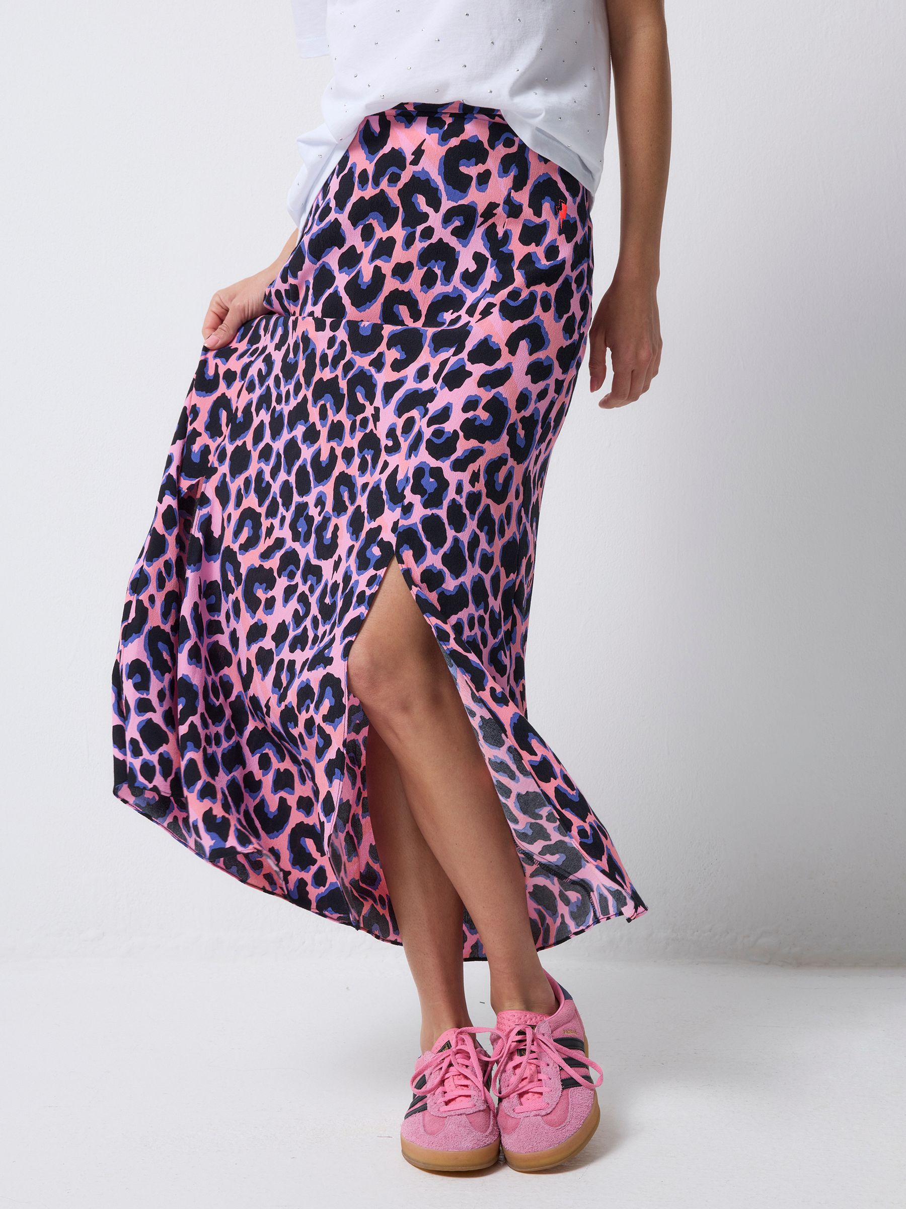 Buy SCAMP & DUDE Pink Leopard Ray Split Front Skirt from Next USA