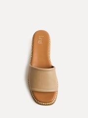 Linzi Natural Stay Raffia Flatform Mule Sandals - Image 4 of 5