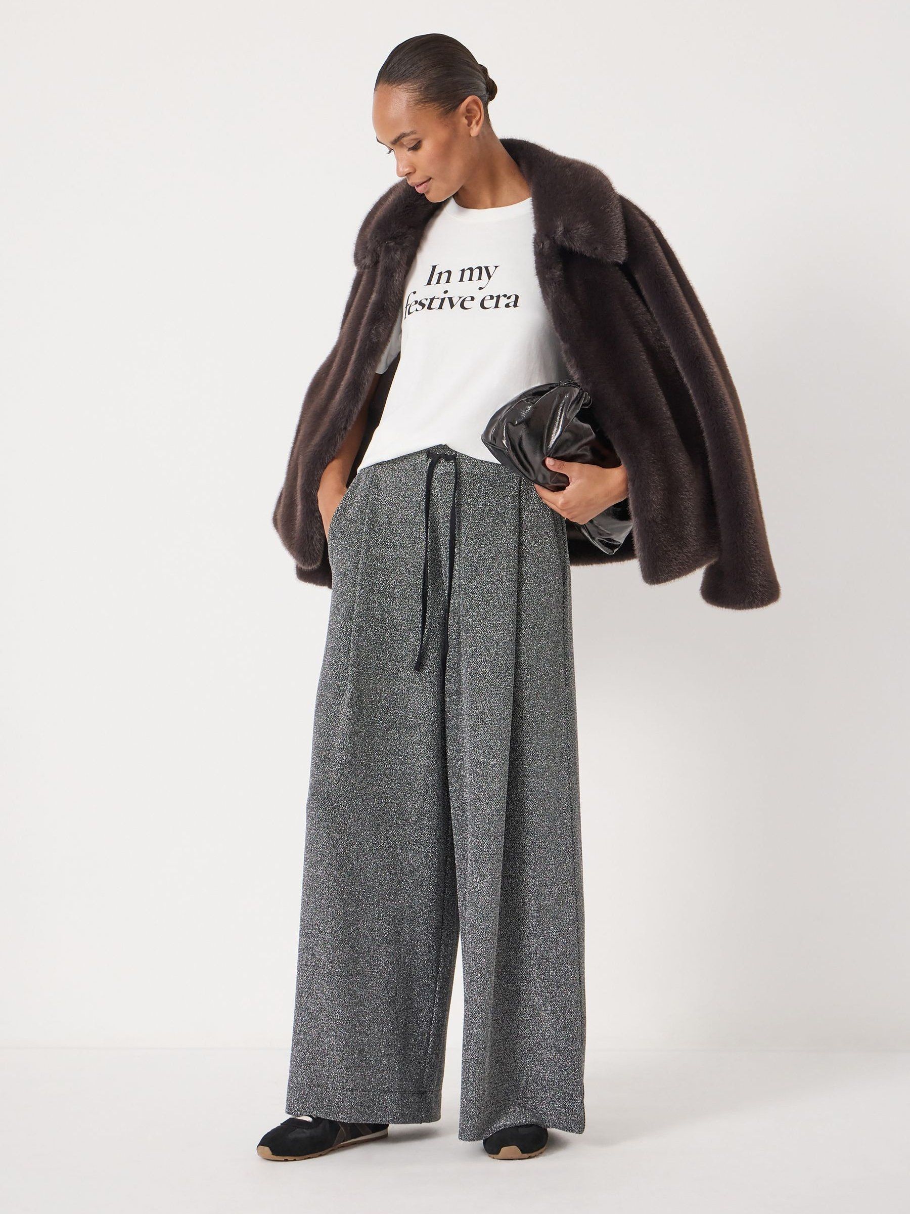 Buy Hush Silver Taylor Wide Leg Trousers from Next Romania