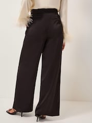 Monsoon Black Maisie Satin Wide Leg Trousers - Image 2 of 5