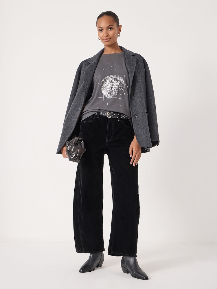 Hush Grey Disco Ball Graphic T-Shirt - Image 2 of 5 Hush Grey Disco Ball Graphic T-Shirt - Image 2 of 5