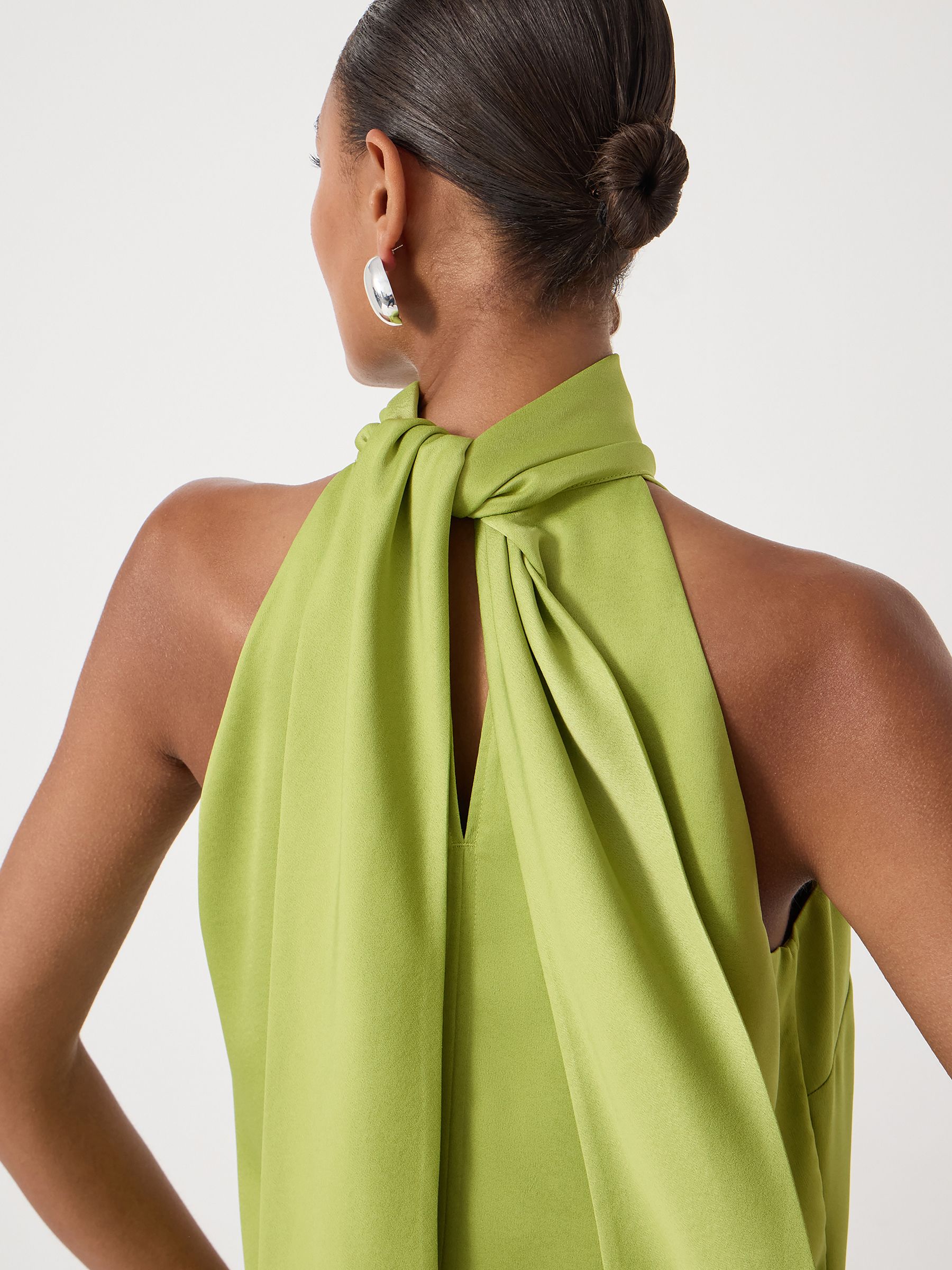Buy Hush Green Halter Neck Satin Top from Next USA