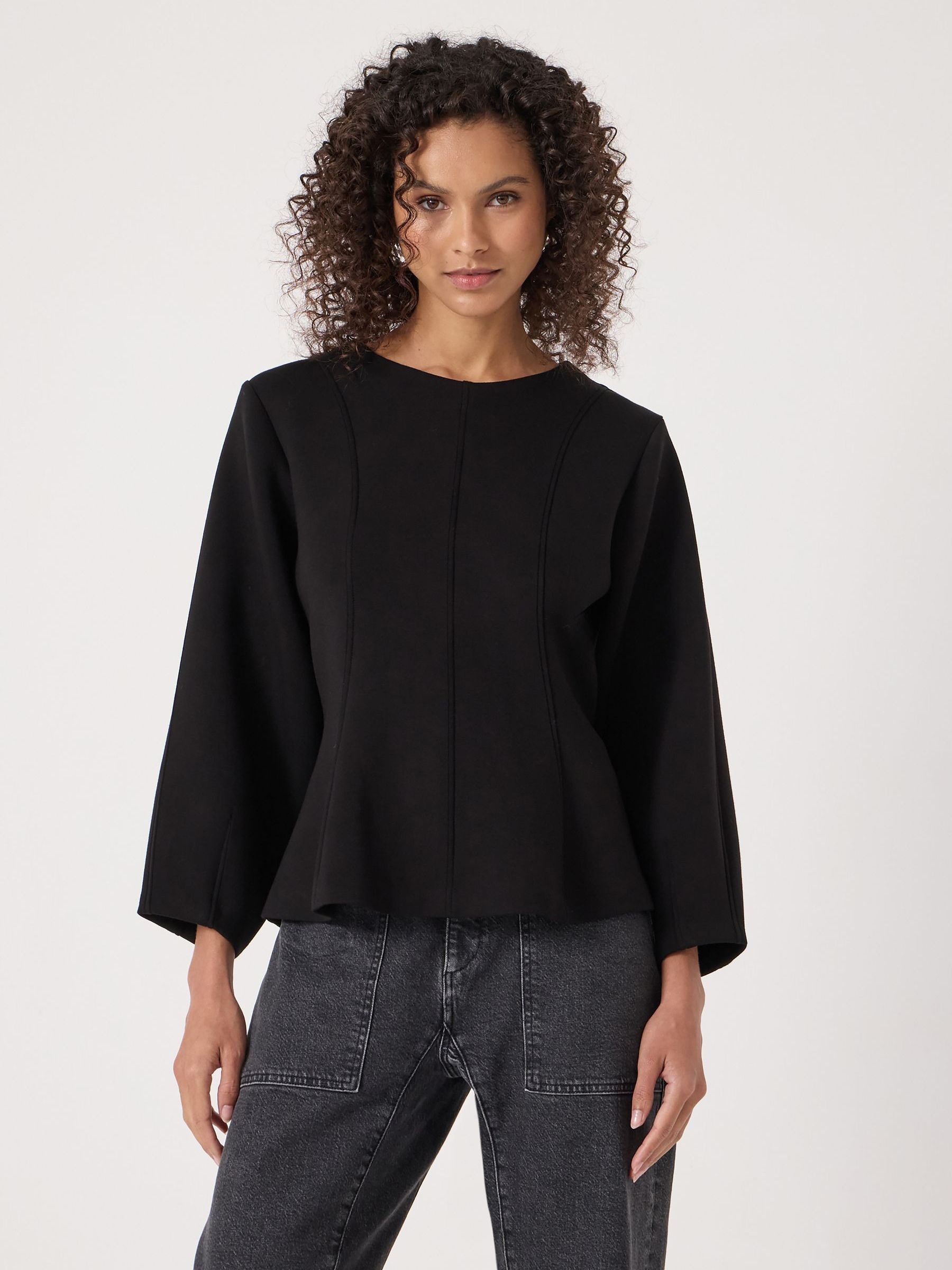 Buy Hush Black Scuba Peplum Jersey Top from Next Canada