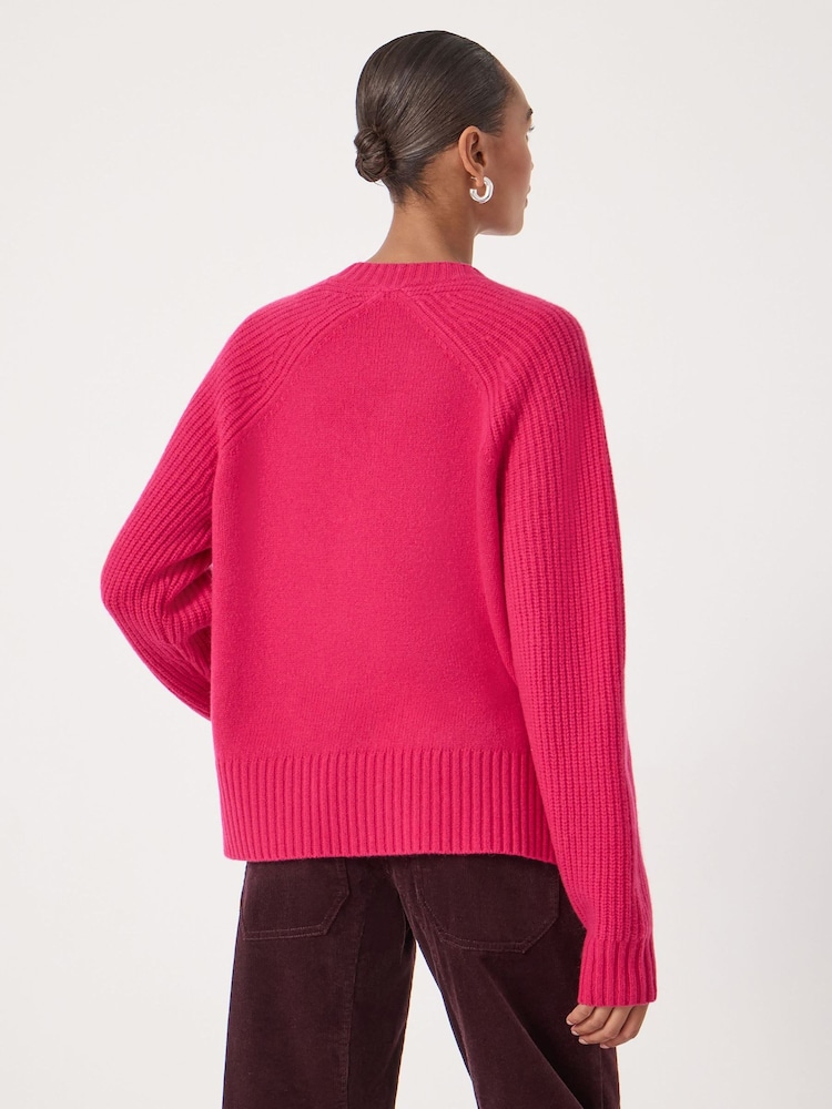 Hush Pink Mira Merino Wool Detachable Roll Neck Jumper - Image 2 of 6 Hush Pink Mira Merino Wool Detachable Roll Neck Jumper - Image 2 of 6