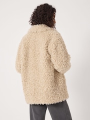 Hush Cream Teddy Duffle Jacket - Image 4 of 6