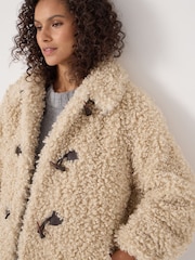 Hush Cream Teddy Duffle Jacket - Image 5 of 6