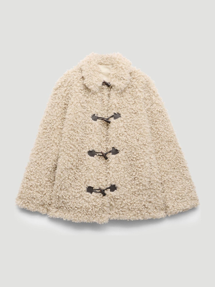 Hush Cream Teddy Duffle Jacket - Image 6 of 6 Hush Cream Teddy Duffle Jacket - Image 6 of 6
