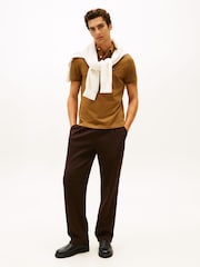 Tommy Hilfiger Brown 1985 Regular Fit Pique Polo Shirt - Image 3 of 5