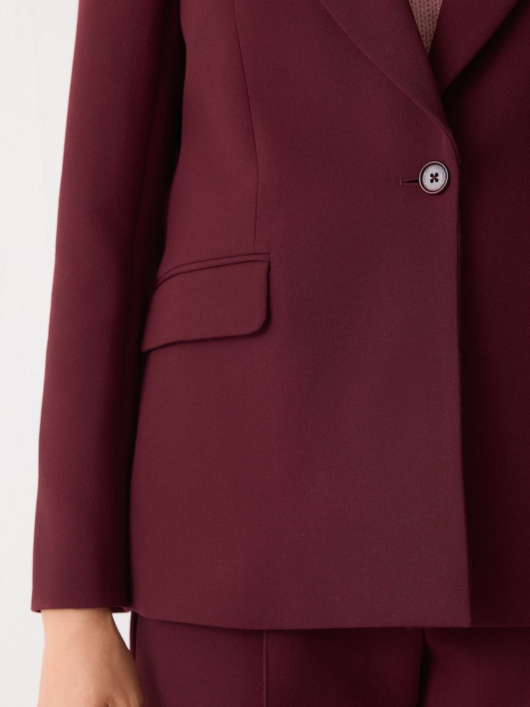 Jigsaw Red Kenley Compact Blazer - Image 2 of 5 Jigsaw Red Kenley Compact Blazer - Image 2 of 5