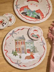 Set of 4 Multi Christmas Santa and Friends Corkback Placemats and Coasters - Image 2 of 3