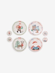 Set of 4 Multi Christmas Santa and Friends Corkback Placemats and Coasters - Image 3 of 3
