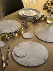 Set of 4 Natural Winter Wonderland Corkback Placemats and Coasters - Image 1 of 3