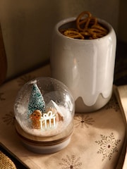Natural Light Up Snow Globe Gingerbread Treat Jar - Image 2 of 6