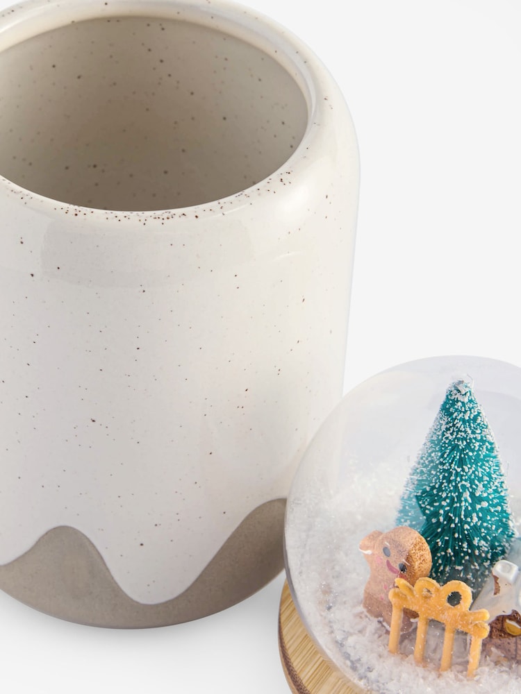Natural Light Up Snow Globe Gingerbread Treat Jar - Image 6 of 6