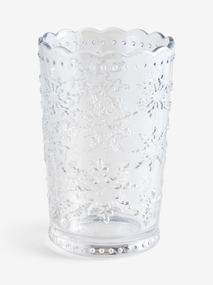 Juego de 2 vasos con diseño de copo de nieve de Navidad - Imagen 2 de 4