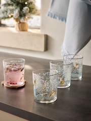 Set of 4 Blue Winter Wonderland Tumbler Glasses - Image 1 of 3