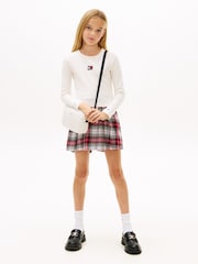 Tommy Hilfiger White Heritage Extra Slim Long Sleeve T-Shirt - Image 2 of 5