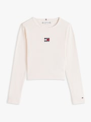 Tommy Hilfiger White Heritage Extra Slim Long Sleeve T-Shirt - Image 5 of 5