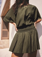 Verde caqui - Jersey Slouchy Shoulder Mini Dress - Imagen 4 de 8