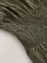 Verde caqui - Jersey Slouchy Shoulder Mini Dress - Imagen 7 de 8