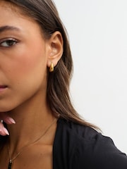 D.Louise Gold Tone Waterproof Curved Mini Hoops - Image 1 of 6