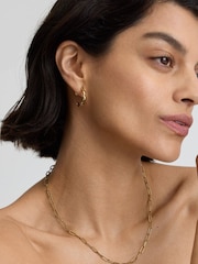 D.Louise Gold Tone Waterproof Bamboo Hoops - Image 4 of 5