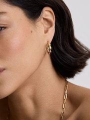 D.Louise Gold Tone Waterproof Bamboo Hoops - Image 5 of 5