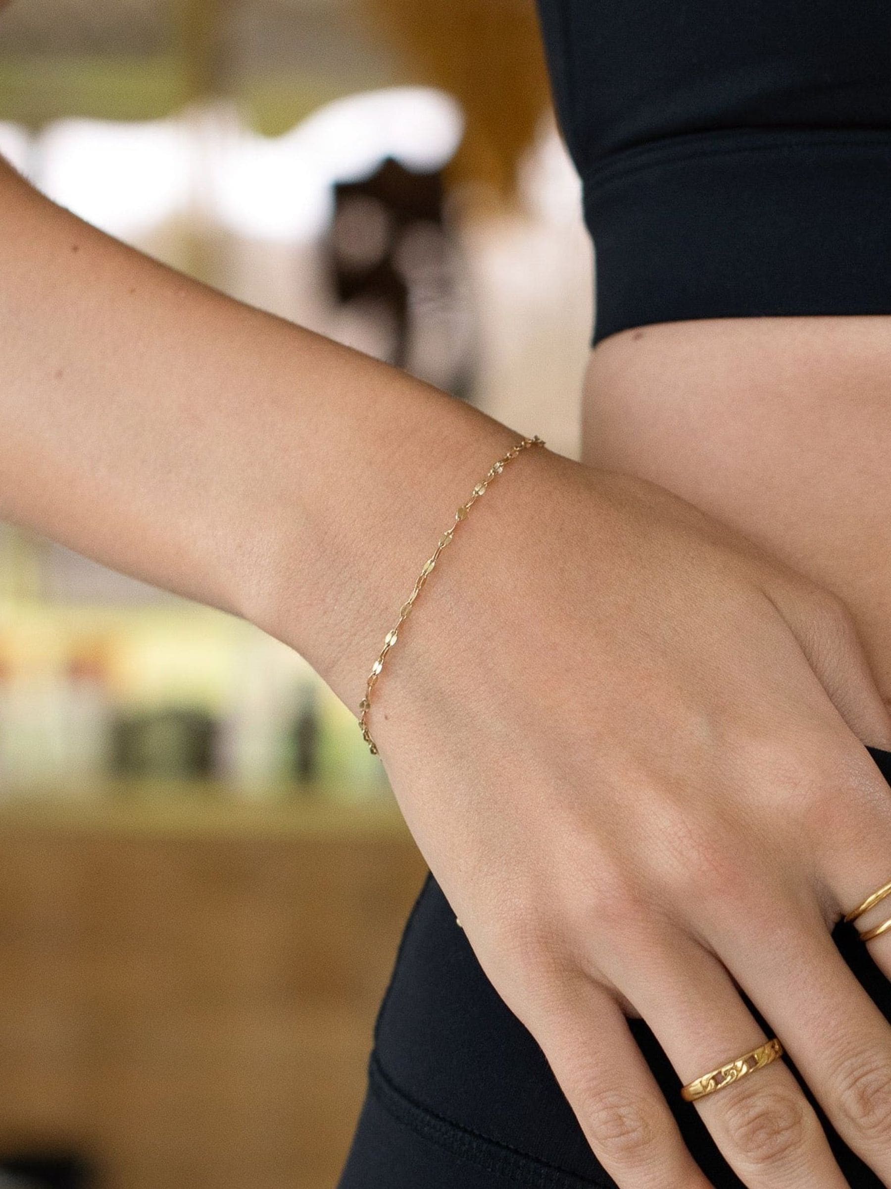 D.LOUISE GB-013 Gold Tone Single Dainty Bracelet Jewellery - Image 4