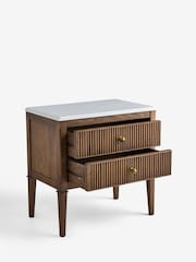 Dark Natural Collection Luxe Alderley Wide Bedside Table - Image 10 of 11